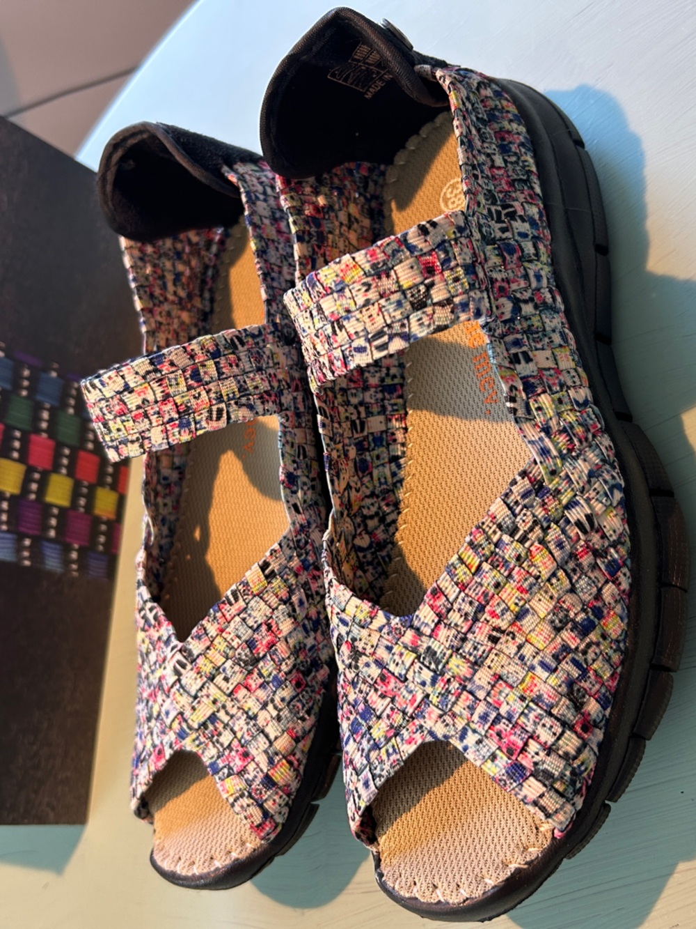 Bernie Mev. Multicolor Woven Comfort Sandals